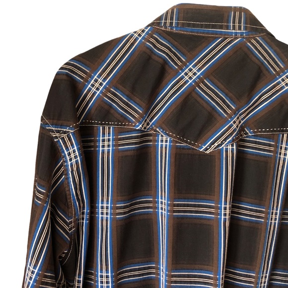 COWBOY COLLECTION Western Men’s Plaid Long Sleeve Shirt Size XXL Cotton … - Picture 5 of 13